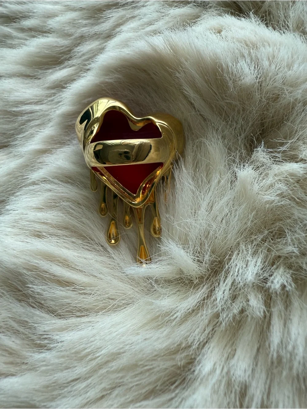 Red Dripping Heart Accent Pair - Home Accents